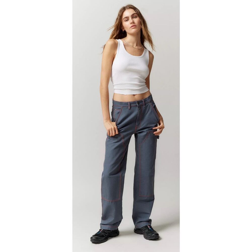 BDG by Urban Outfitters Pants Womens Sz 32 Gray Carpenter Cotton Canvas Straight